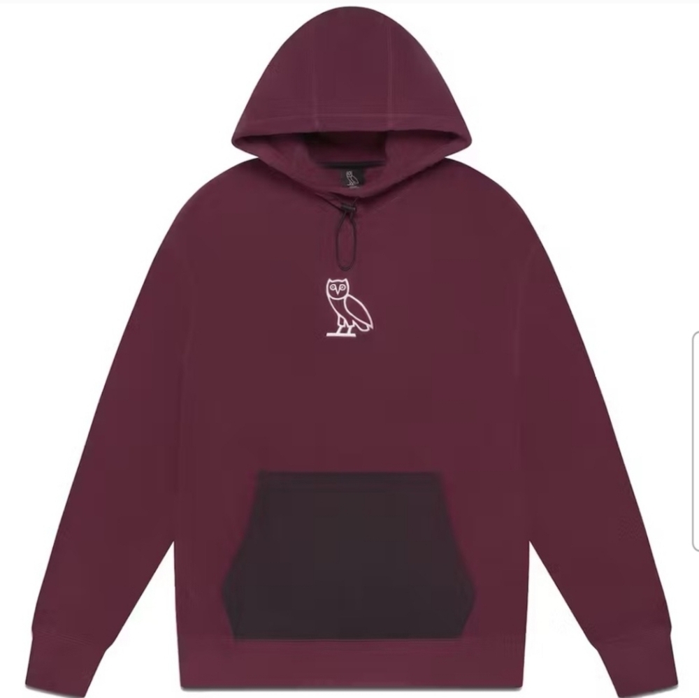 October’s Very Own OVO X Polartec MicroFleece Hoodie Red Burgundy Sherpa Large - Picture 1 of 11
